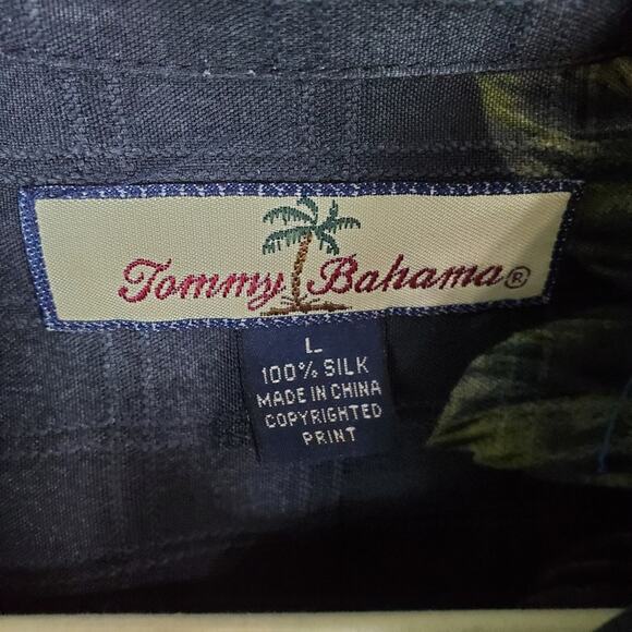 Tommy Bahama Silk Floral Hawaiian Short Sleeve Button Down Shirt Size Large - Picture 3 of 8